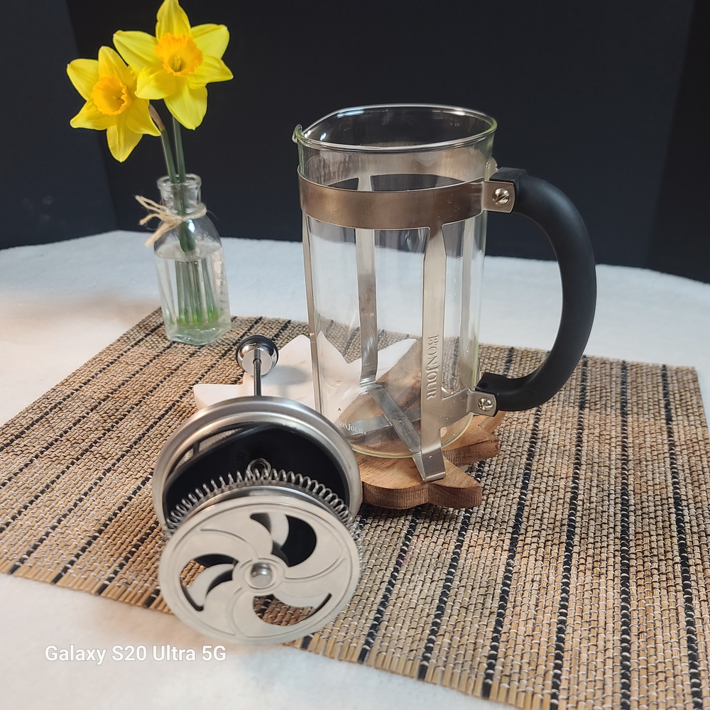 Stainless Steel and Black French Press by Bodum
